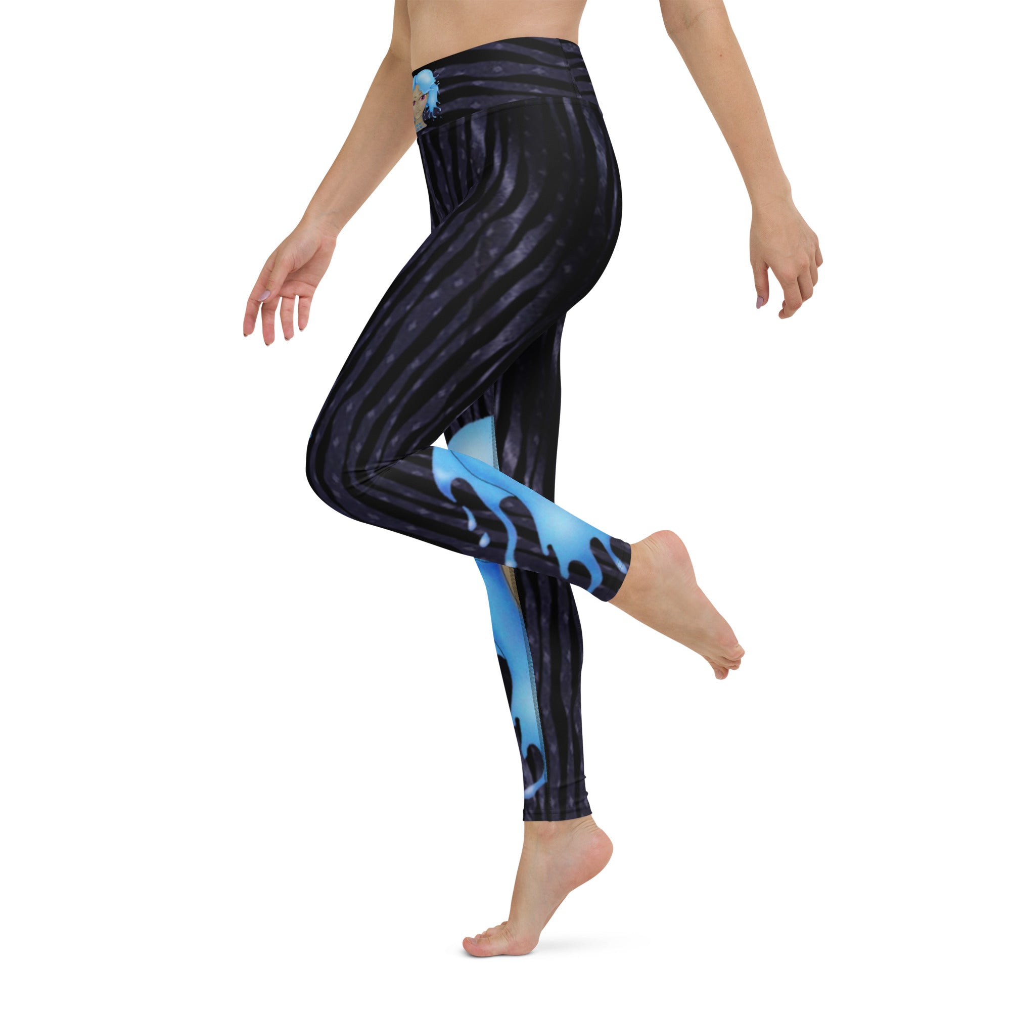 Workout Leggings. Zodiac Art Gym Activewear or Yoga Pants. "Cosmic Aqua" by WickedYo.